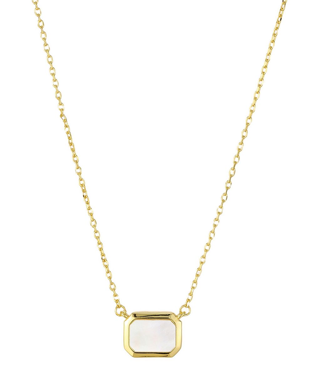 Ожерелье St. Moran Gold Natural Pearl Bezeled Sideways Solange