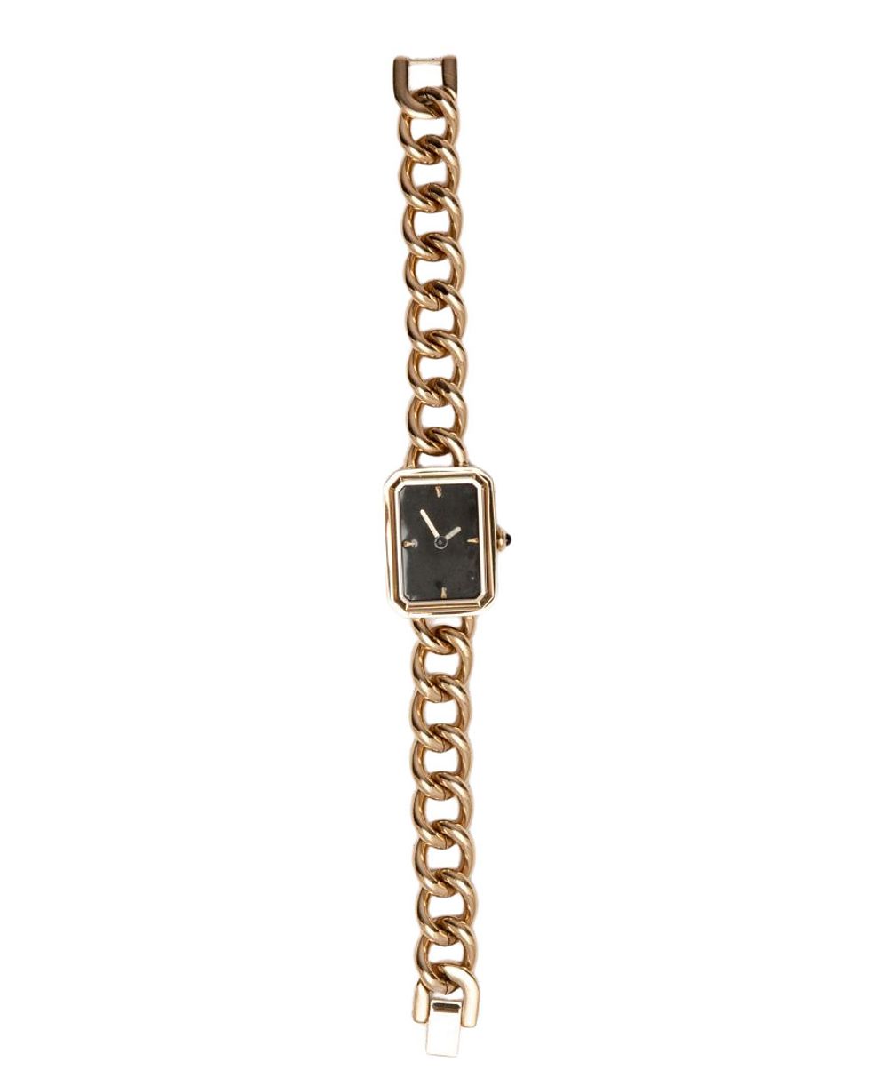 St. Moran Часы Moran Chain из нержавеющей стали с золотым напылением, 19mmx25mm