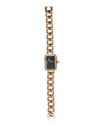 St. Moran Tarnish-Resistant Gold-Plated Stainless Steel Moran Chain Watch 19mmx25mm
