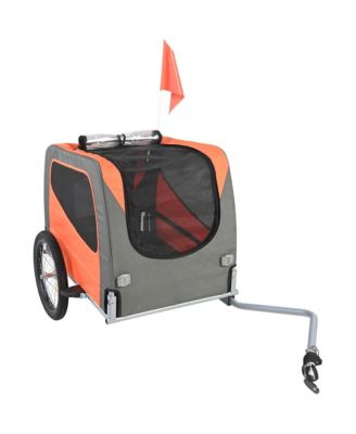 RUIE Foldable Dog Bike Trailer Pet Cart Bicycle Carrier Supports up to 66 lbs