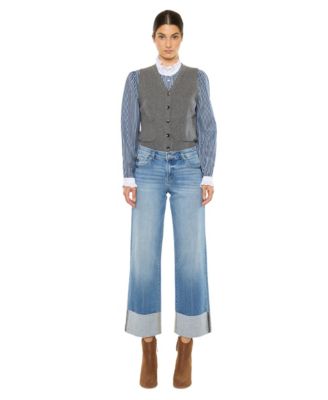 KanCan Женские джинсы Kenny Mid Rise Crop Wide-Leg