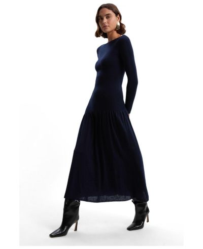 Karen Millen Женское трикотажное платье макси с прозрачными вставками