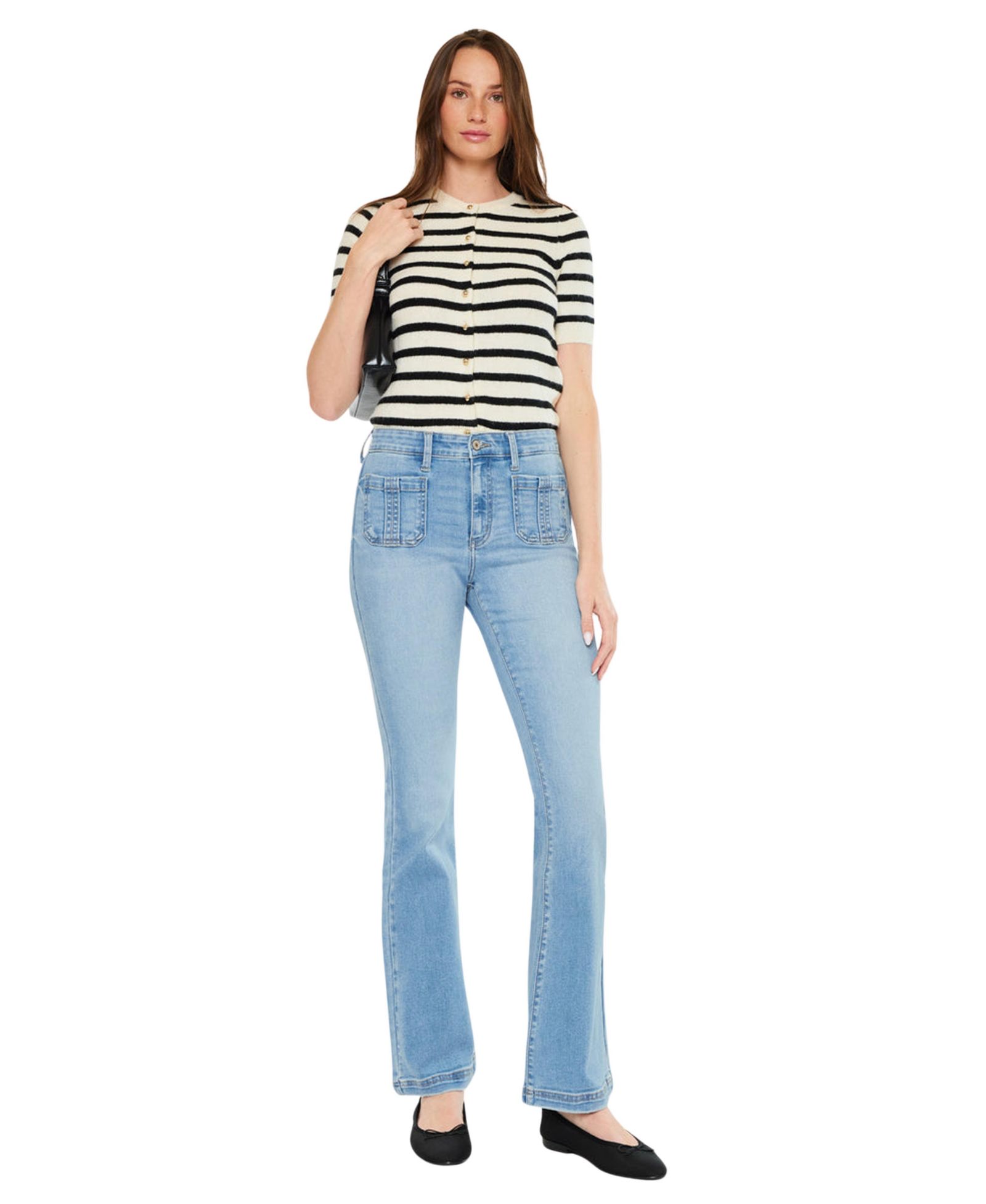 KanCan Women's USA Juniors' Lux High Rise Bootcut Jeans
