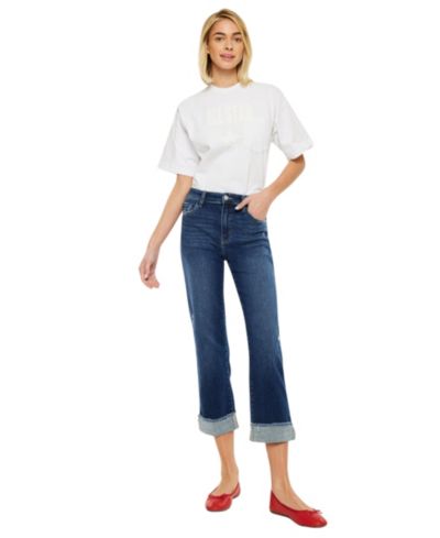 Женские джинсы KanCan High Rise Cropped Straight-Leg