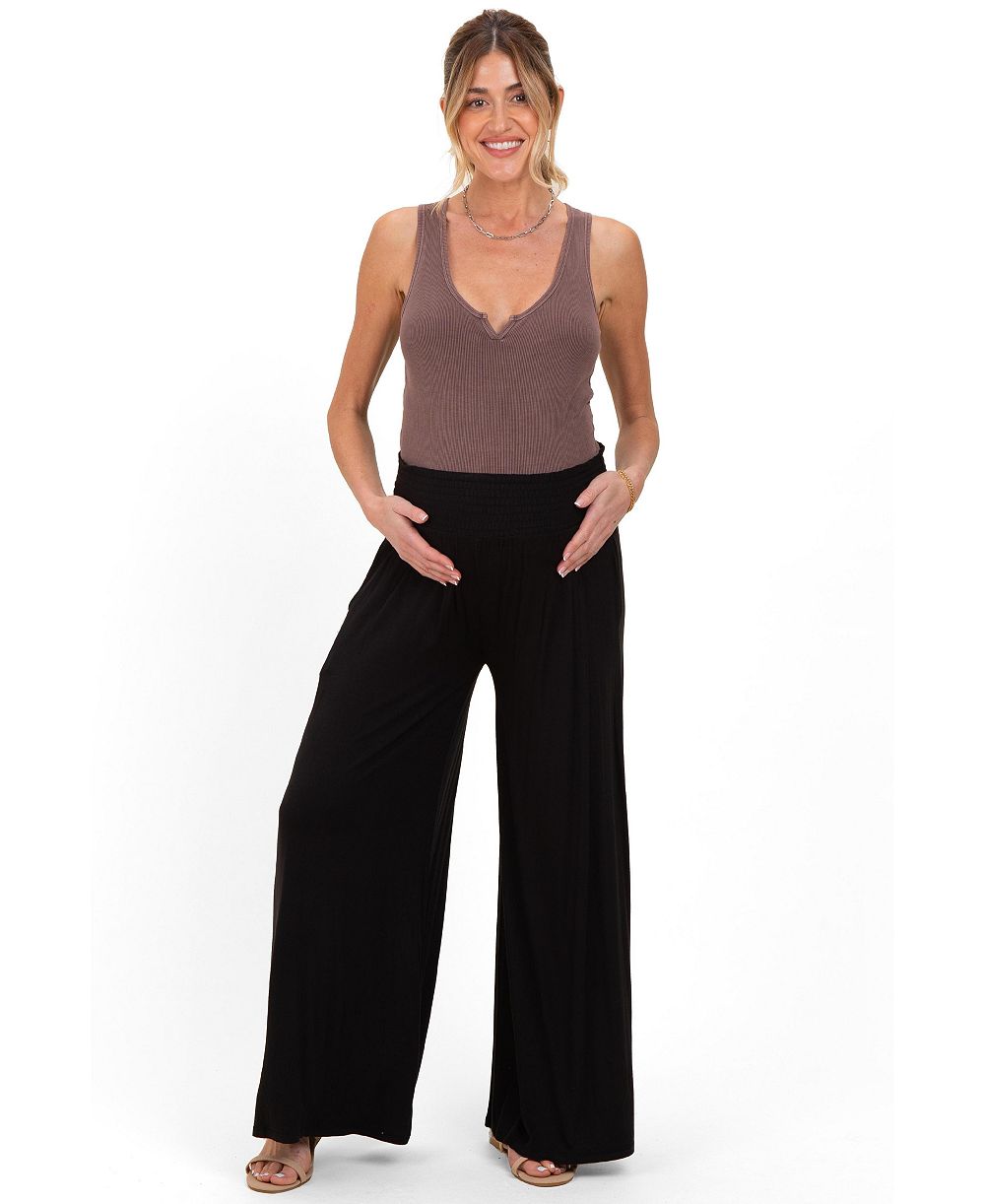 Pinkblush Women's Smocked Waist Wide Leg Pants