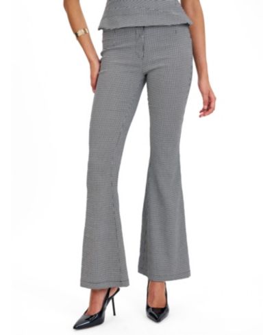 Miss Circle Женские расклешенные брюки Ulli Micro-Houndstooth Flared