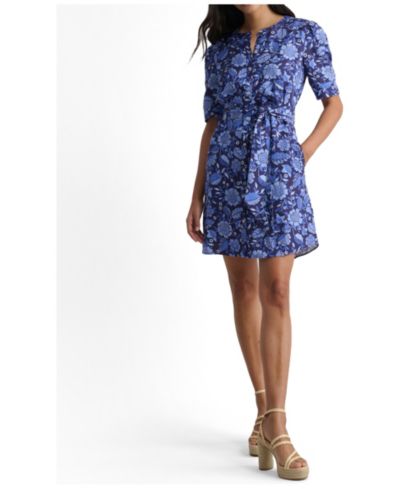 Женское платье-рубашка UNTUCKit Linen Blend Floral Lena
