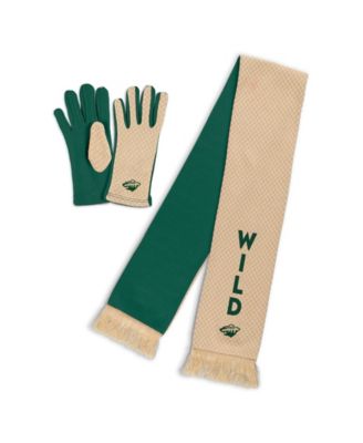 Женский набор шарф и перчатки WEAR by Erin Andrews Minnesota Wild Tonal Microcheck