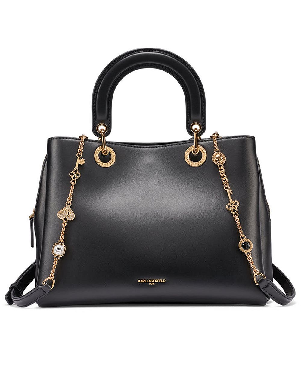 KARL LAGERFELD PARIS Benoite Medium Satchel Handbag женская сумка саквояж