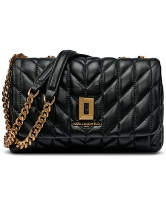 Karl Lagerfeld Lafayette Leather Small Crossbody Handbag