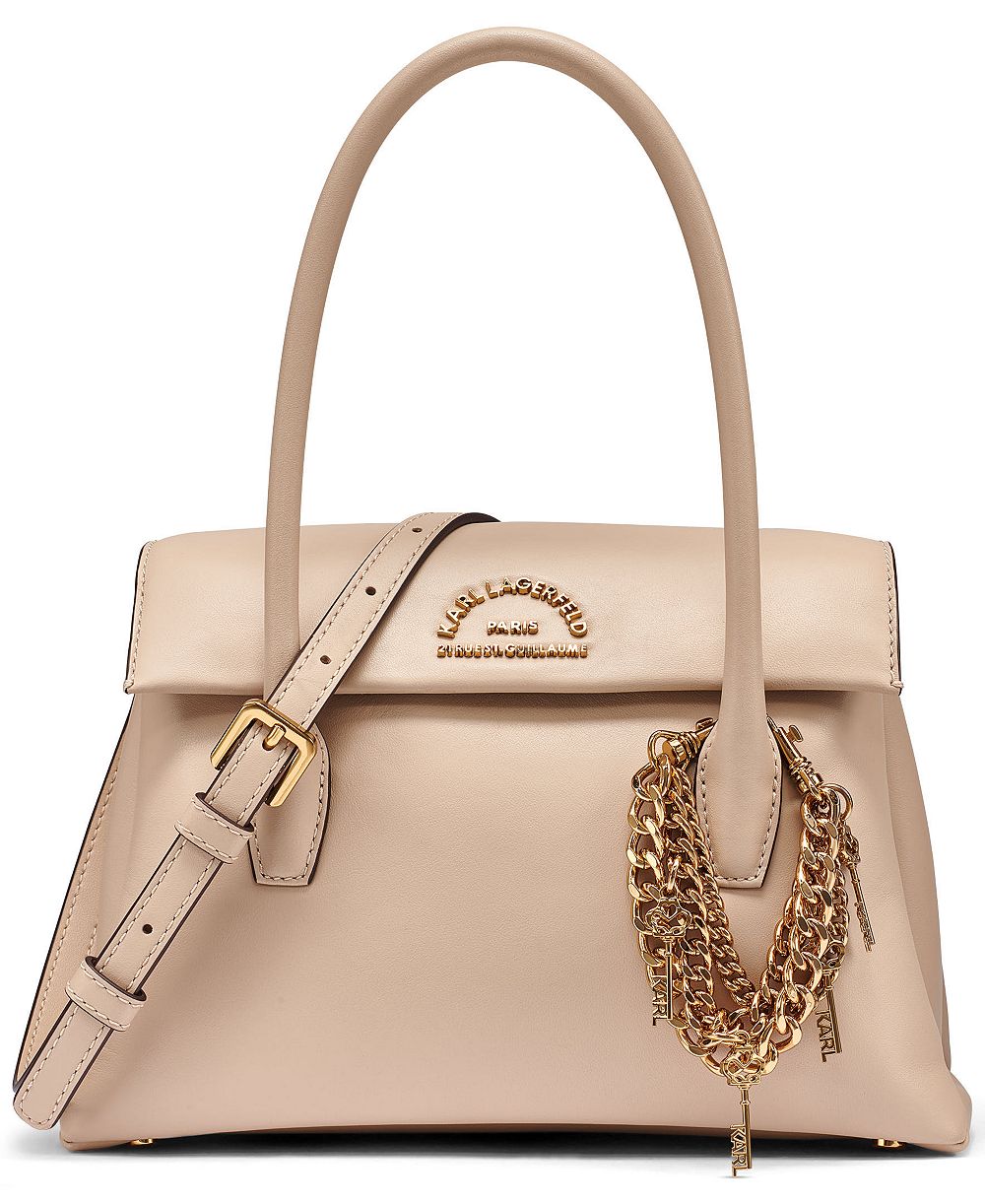 KARL LAGERFELD PARIS Rosalee Small Leather Satchel Handbag