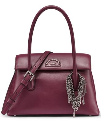 KARL LAGERFELD PARIS Rosalee Small Leather Satchel Handbag