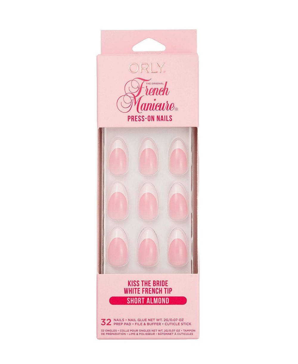 ORLY Kiss The Bride French Manicure Short Almond Press-On Nails Set