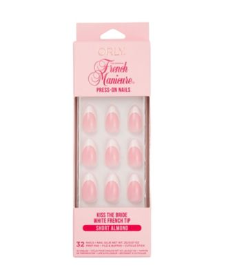 ORLY Kiss The Bride French Manicure Short Almond Press-On Nails Set