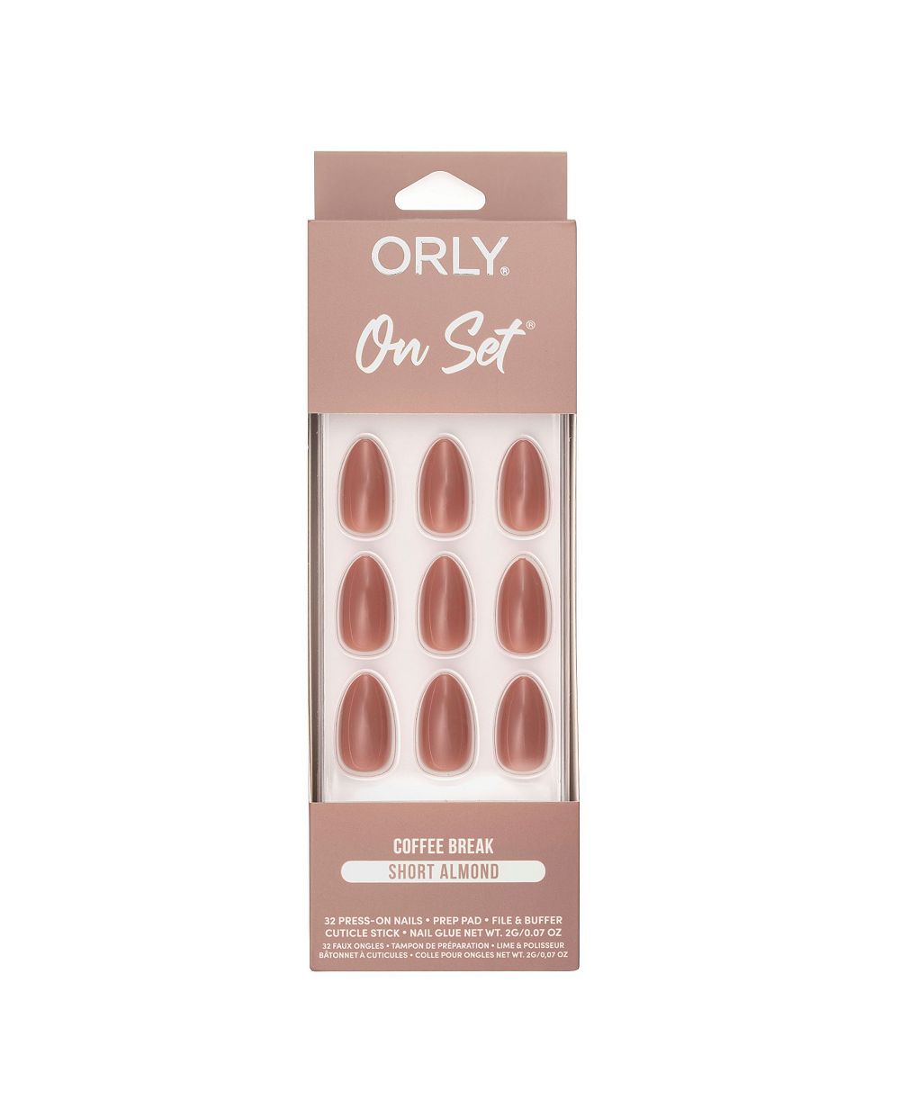 ORLY Coffee Break On Set Short Almond Press-On Nails Set