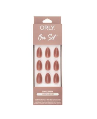 ORLY Coffee Break On Set Short Almond Press-On Nails Set
