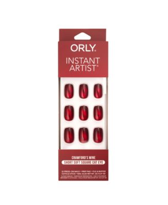 Набор накладных ногтей ORLY Crawfords Wine Cat Eye Short Soft Square