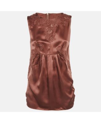 Женское атласное платье Dolce & Gabbana с кружевными деталями, б/у