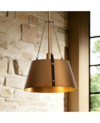 Tribesigns 12" Pendant, 1-Light Industrial Pendant Lights with Adjustable Height, E12 Base Metal Drum Chandelier
