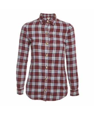 Pre-Owned Burberry Женский бордовый хлопковый топ