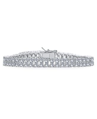 Широкий браслет Bling Jewelry Classic Formal Bridal с фианитами CZ 7.5 Inch