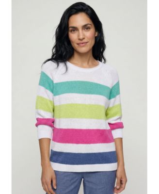 Olsen Women's Stripe Tape Yarn Sweater