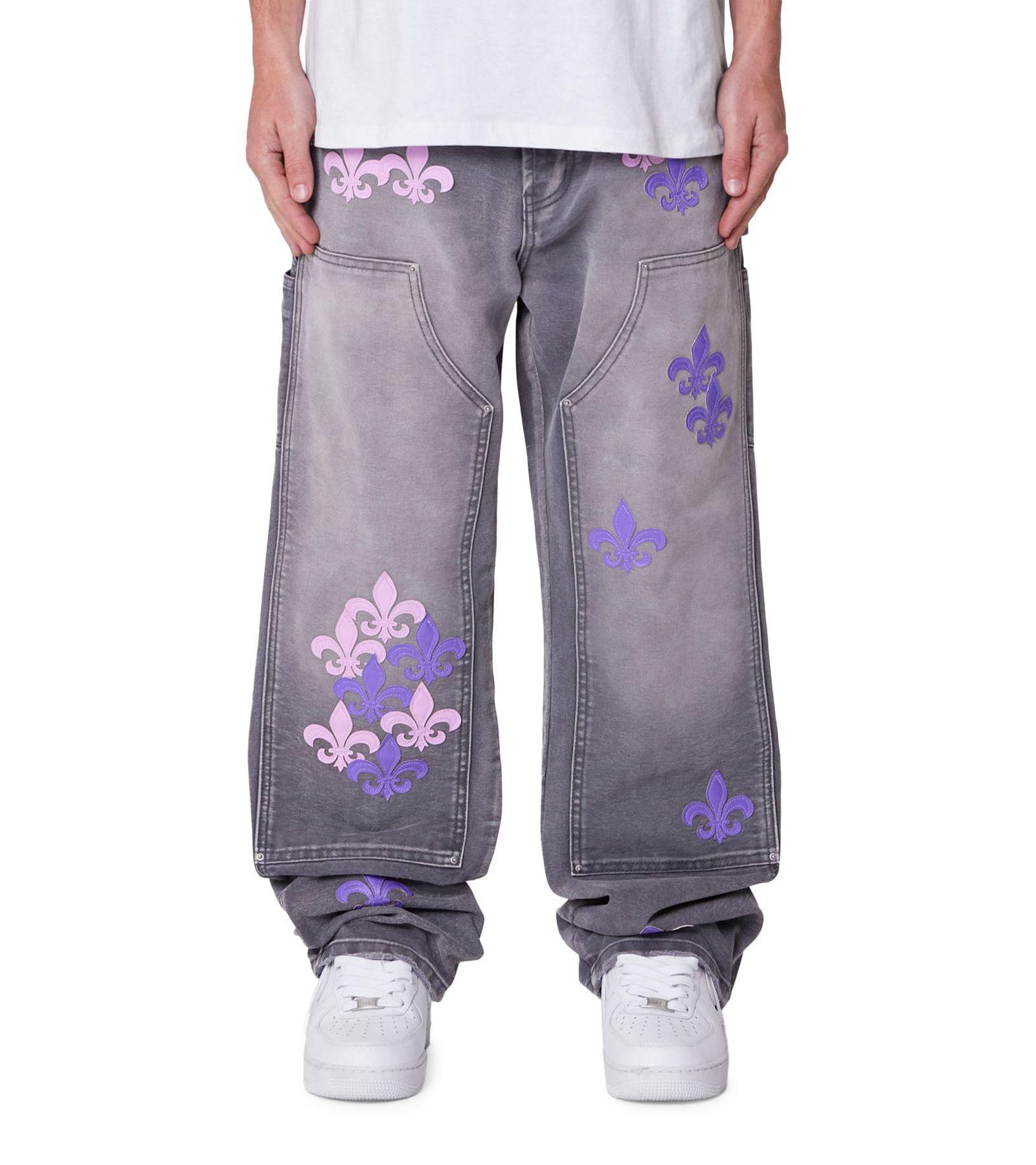 Мужские брюки-карго mnml Ultra Baggy Fleur Embroidered Carpenter Pants