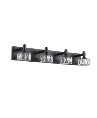 Светодиодный настенный светильник BUSDAYS Modern 4 Light LED Vanity Light Fixture с хрустальными стеклянными плафонами