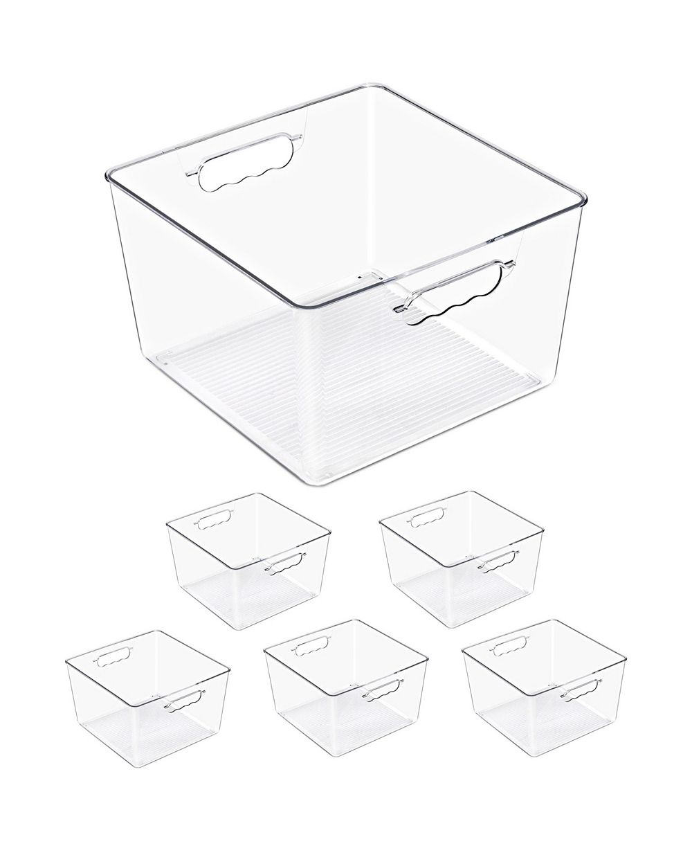Набор контейнеров для хранения Sorbus 6 Pack Large Square Stackable с ручками