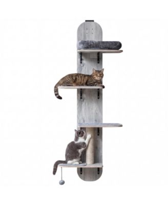 COZITO Door Hanging Cat Climber 4-Level Height Adjustable with Plush Bed