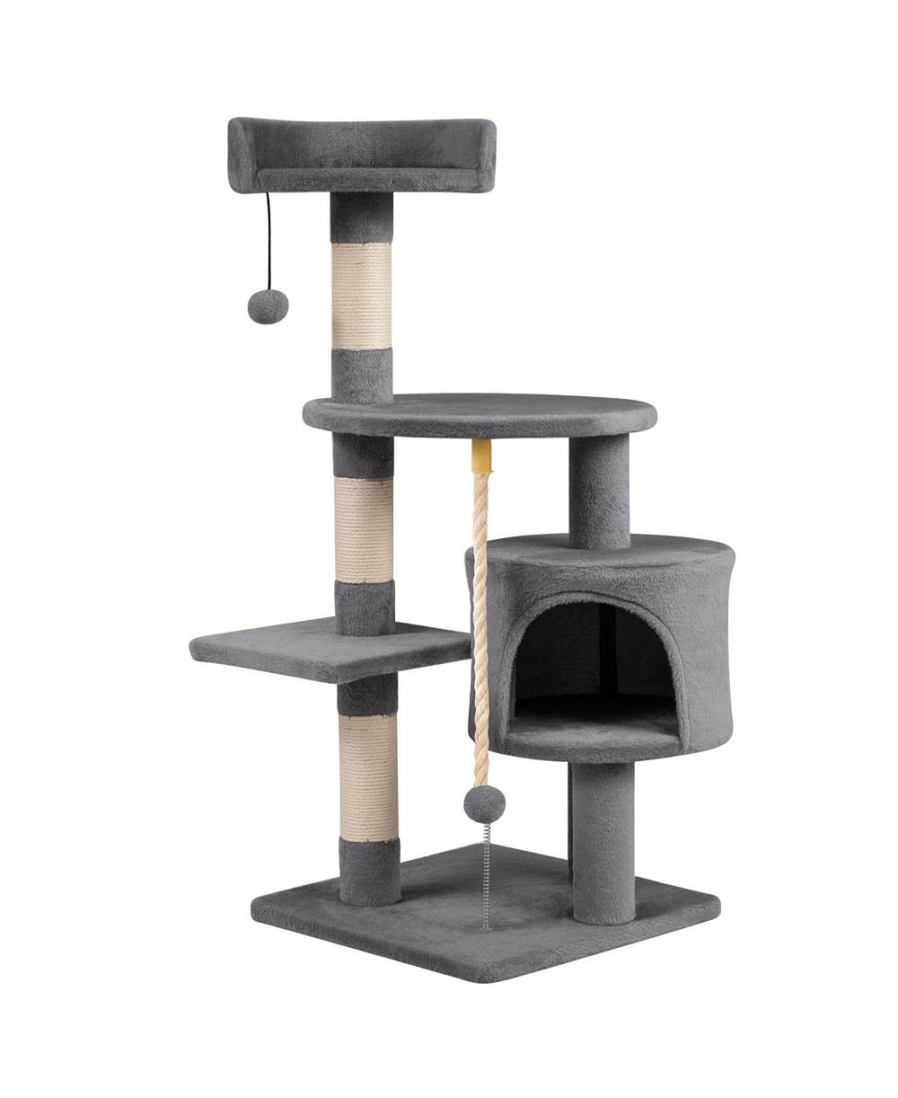 COZITO кошачий комплекс с домиком и мягким насестом, 36 inch