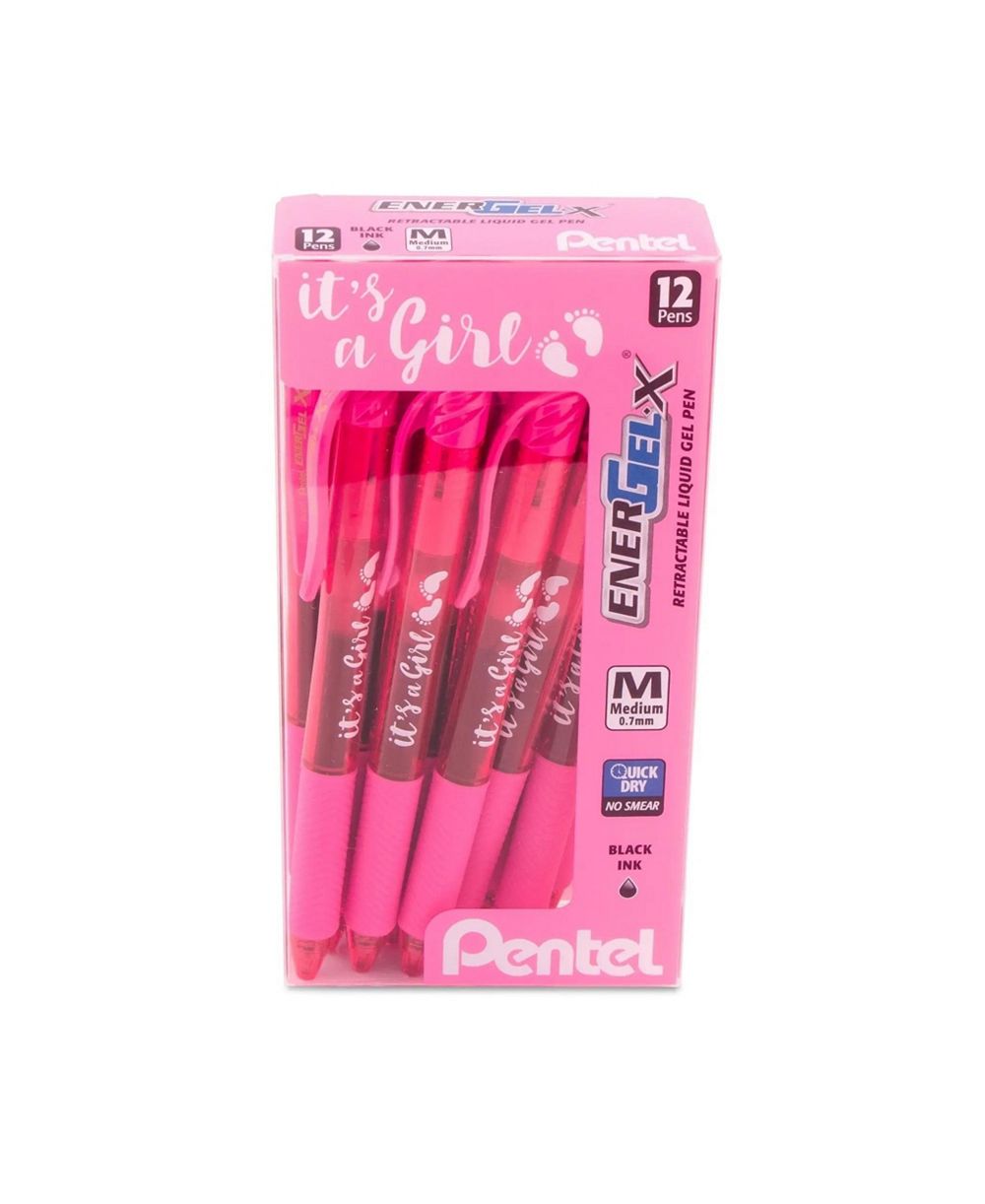 Pentel It's a Girl - ручка EnerGel-X с гелевыми чернилами, 0.7 мм, коробка из 12 шт.