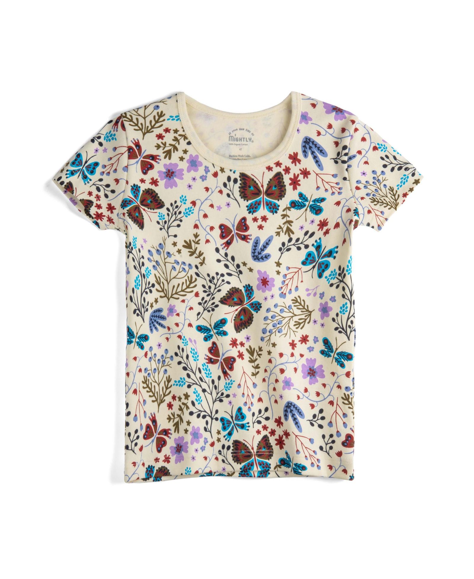 Mightly Детский Fair Trade Organic Cotton Ribbed Scoop Neck Tee