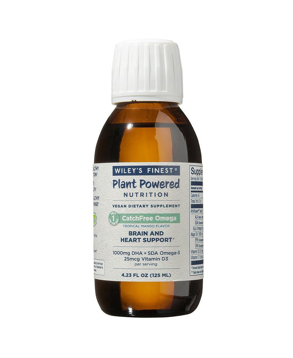 Wiley s Finest CatchFree Omega - Omega-3 Liquid - Algae Oil, Mango - 4.23 FL Oz (25 Servings)