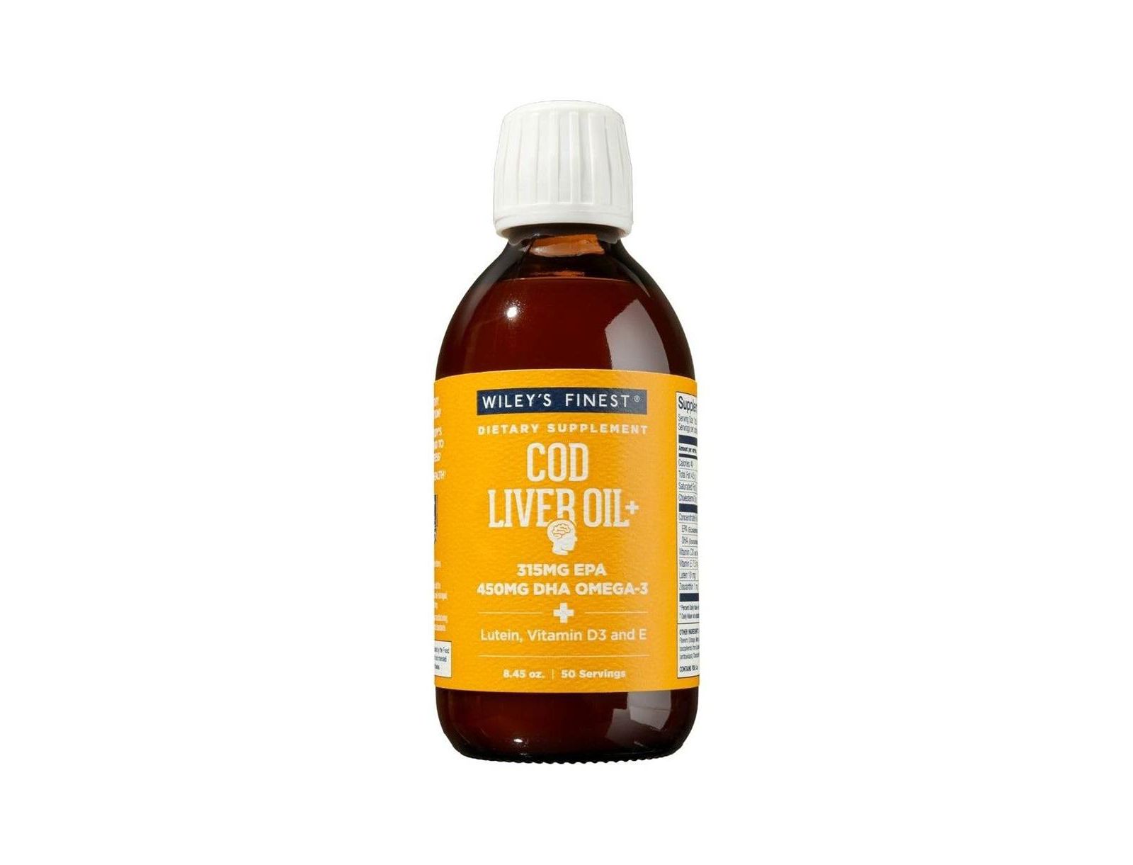 Wiley's Finest рыбий жир с печенью трески, добавки Omega-3 с ароматом апельсина, 765mg, 8.45 Oz (50 порций)