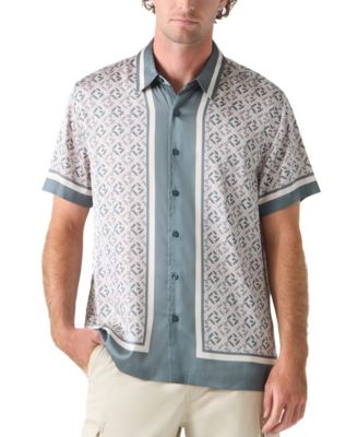 GUESS Men's Woven Logo Shirt