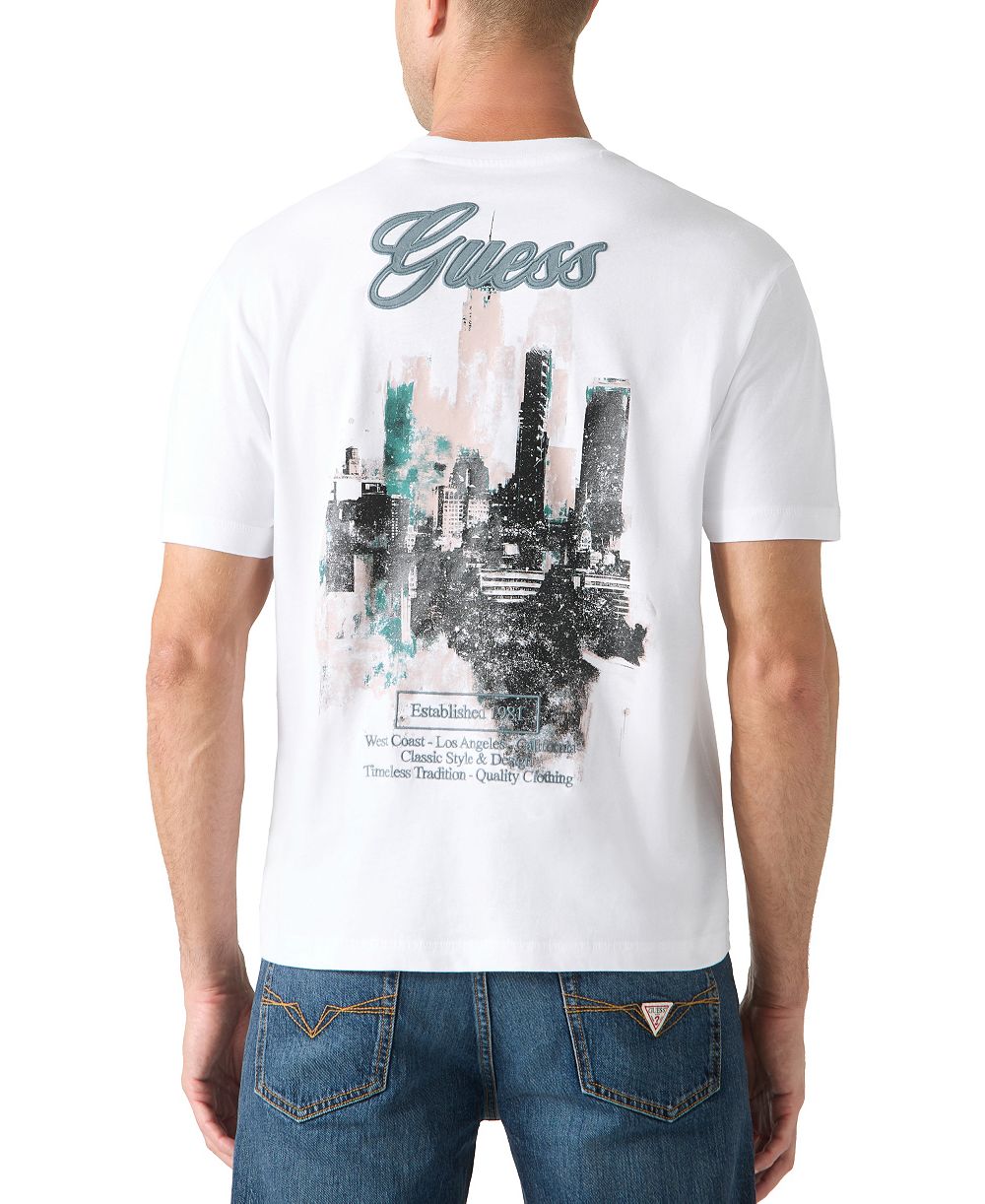GUESS Men's Watercolor City Short-Sleeve T-Shirt