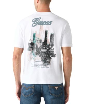 GUESS Men's Watercolor City Short-Sleeve T-Shirt