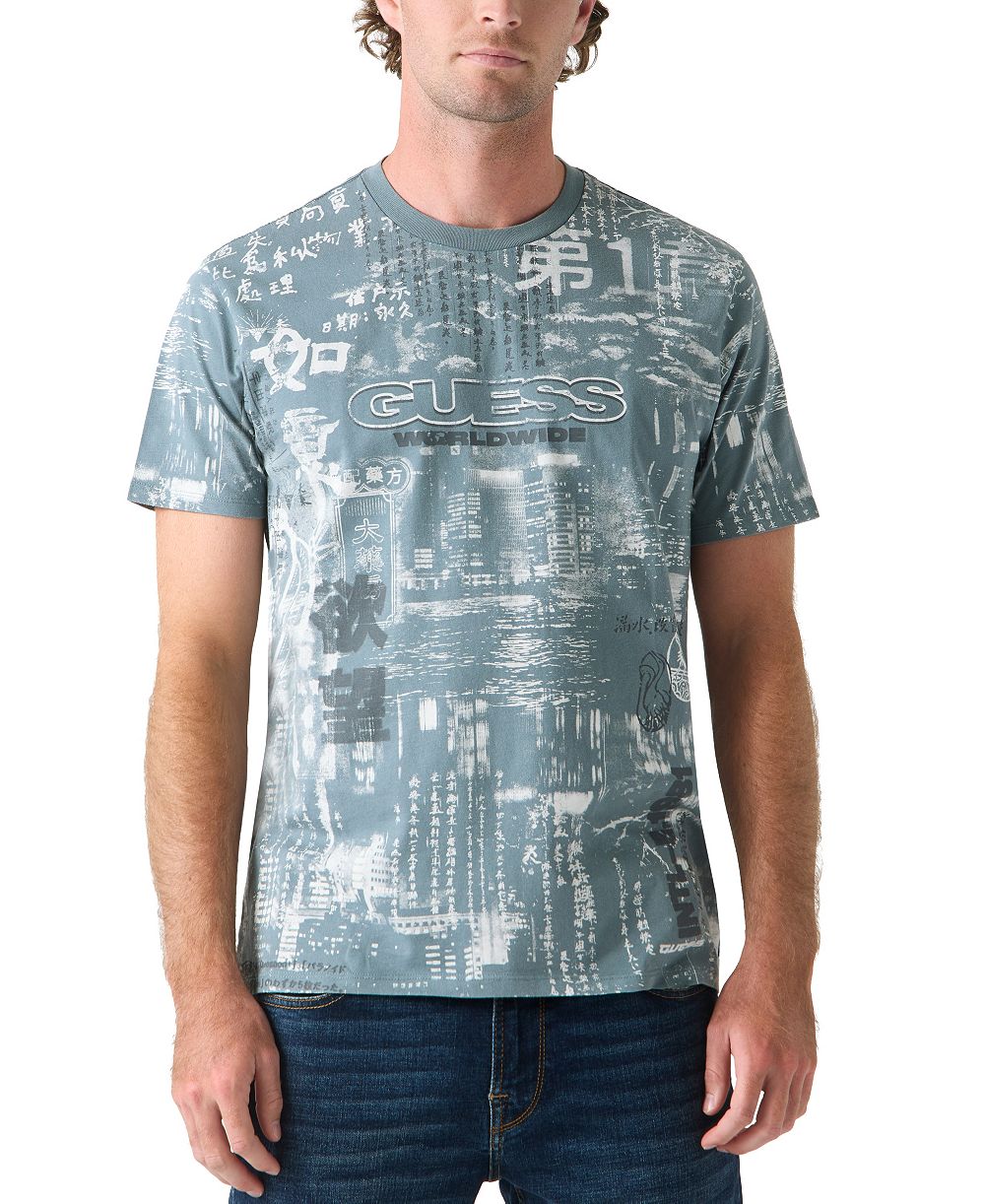 GUESS Men's Tokyo Nights Short-Sleeve T-Shirt
