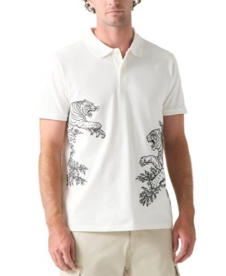 GUESS Men's Riley Tiger Embroidered Polo Shirt