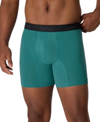 Hanes Men's Ultimate® Stretch Cotton-Blend Boxer Briefs, 3-Pack