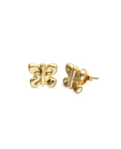 Серьги-бабочки UNOde50 18k Gold Plated Metal Alloy Butterfly Earrings