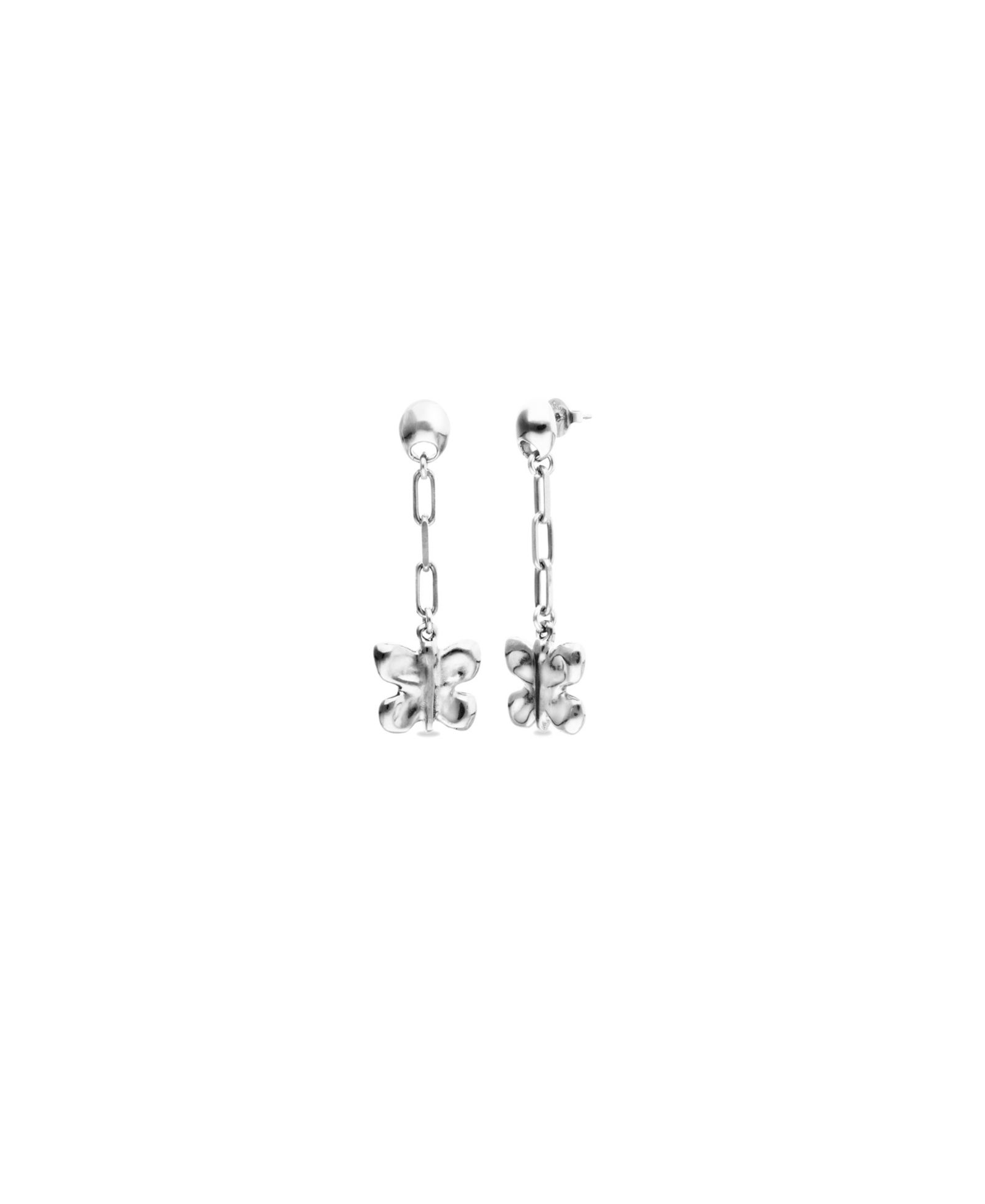 Длинные серьги-бабочки UNOde50, позолота 18k, сплав металлов