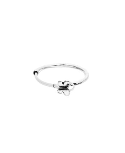 Полужесткий браслет UNOde50 Sterling Silver Leather Threat and Butterfly
