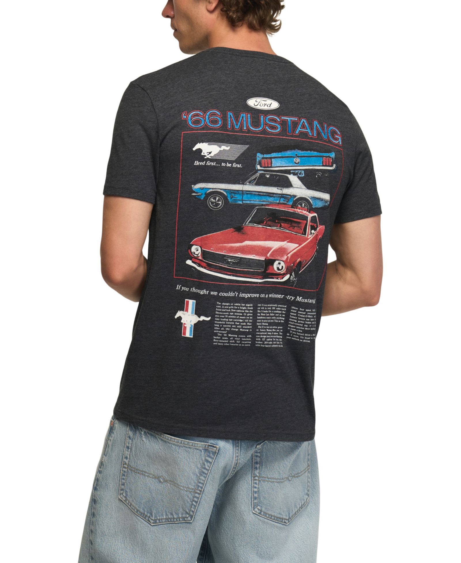 Мужская футболка Lucky Brand с принтом Ford Mustang