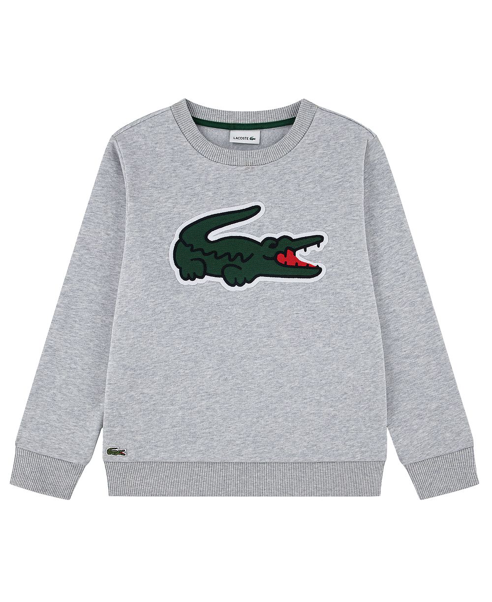 Lacoste мужской свитшот с длинным рукавом и крупным логотипом крокодила для мальчиков 10-16 лет