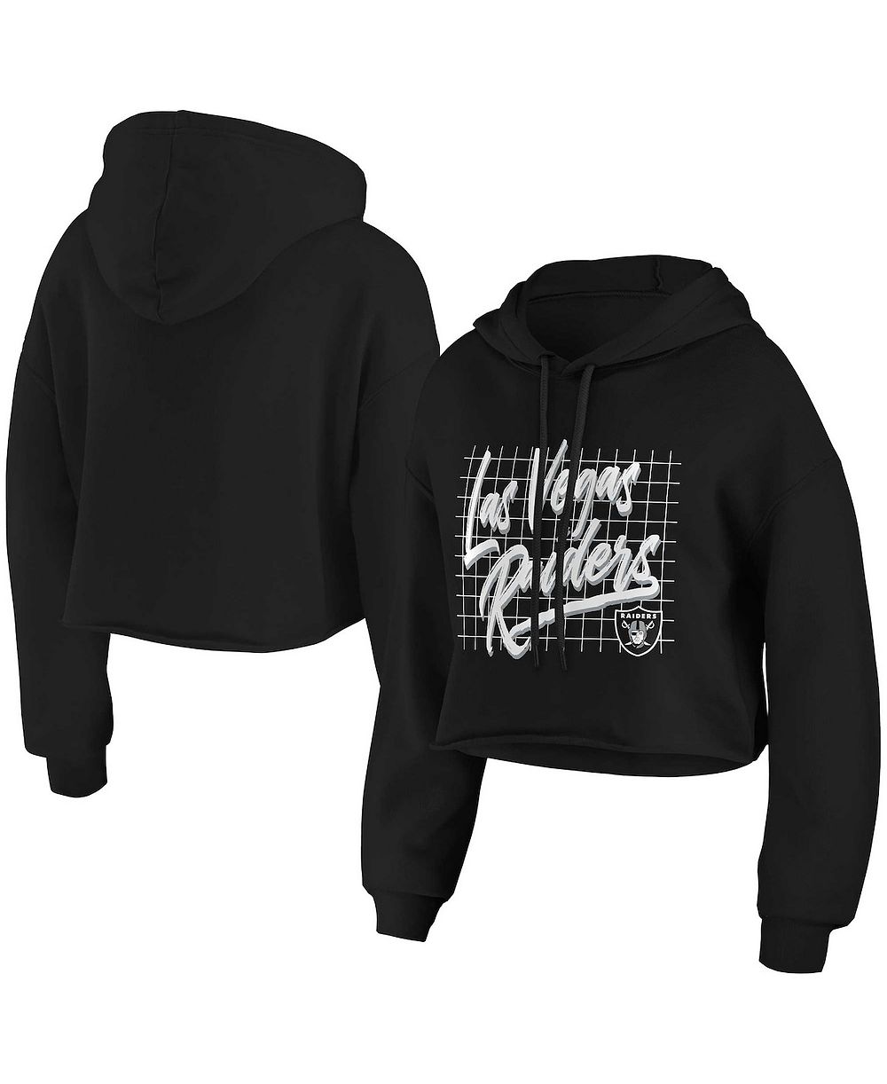 Женский укороченный худи WEAR by Erin Andrews Black Las Vegas Raiders