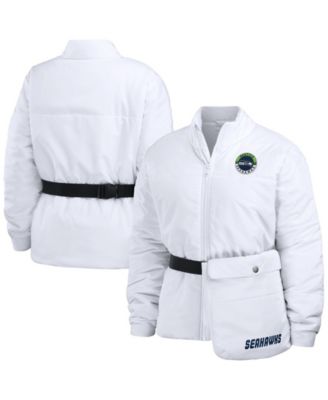 Женская белая пуховая куртка на молнии Seattle Seahawks от WEAR by Erin Andrews
