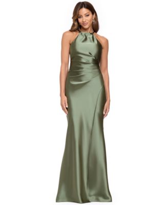 XSCAPE Women's Satin Halter Gown