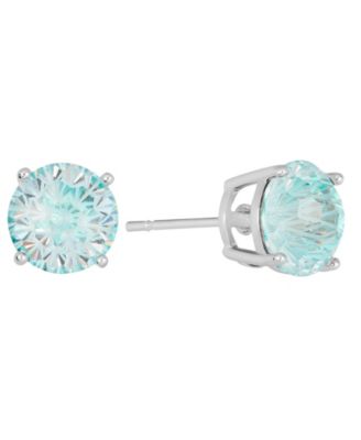 Macy's Sterling Silver Starlight Cubic Zirconia Solitaire Stud Earrings
